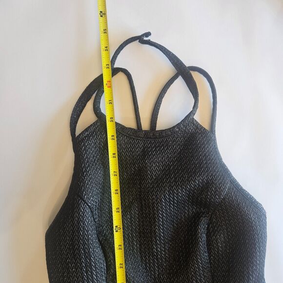 Abercrombie and Fitch Textured Mini Dress Black Size XS LBD Skater Fit n Flare - Picture 5 of 10